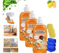 HIDRUO Life Sunny Floor Cleaner, Powerful Decontamination Floor Cleaner, Wood Floor Cleaner and Polish,Multipurpose Floor Cleaner for Wood, Floor Cleaner Orange (3)