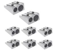 HIDRUO Magnesium Pencil Sharpener, Handheld Metal Pencil Sharpener with 2 Holes, Makeup Pencil Sharpener for Schools, Offices, Art Projects (8PCS)