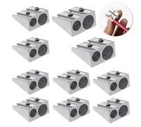 HIDRUO Magnesium Pencil Sharpener, Handheld Metal Pencil Sharpener with 2 Holes, Makeup Pencil Sharpener for Schools, Offices, Art Projects (10PCS)