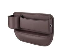 HIDRUO Naneug Car Leather Cup Holder Gap Bag, Universal Fit Car Gap Filler, Automotive Seat Leather Storage Box with Cup Holder, Car Essentials for Car SUV Truck (Brown, for Driver's Seat)