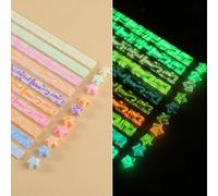 HIDRUO Origami Star Paper Strips, Star Making Folding Paper Strips, Star Paper Origami Strips Glow In The Dark, Color Lucky Star Decoration Paper Strips DIY Hand Art Crafts (Let love set sail)