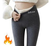 HIDRUO Soft Clouds Fleece Leggings for Women Winter, Fleece Lined Stretchy Soft Thermal Pants High Waist Tightss (Dark Gray, M)