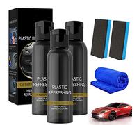 HIDRUO Ultishine Plastic Revitalizing Coating Agent Set, Plastic Refreshing Car Black, Powerful Stain Removal Kit for Car, Nano Plastic Refreshing Coating for Car Quick Restorer (30ML, 3PCS)