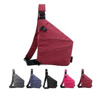 HIDRUO Wander Plus Anti Theft Bag, Waterproof Anti-theft Crossbody Shoulder Bag, Side Slim Sling Bag for Outdoor (Wine Red, Right Shoulder)