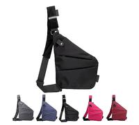 HIDRUO Wander Plus Anti Theft Bag, Waterproof Anti-theft Crossbody Shoulder Bag, Side Slim Sling Bag for Outdoor (Black, Right Shoulder)