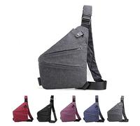HIDRUO Wander Plus Anti Theft Bag, Waterproof Anti-theft Crossbody Shoulder Bag, Side Slim Sling Bag for Outdoor (Light Gray, Right Shoulder)