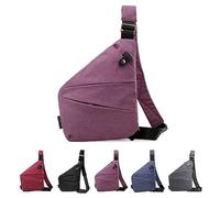 HIDRUO Wander Plus Anti Theft Bag, Waterproof Anti-theft Crossbody Shoulder Bag, Side Slim Sling Bag for Outdoor (Purple, Right Shoulder)