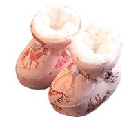 HIDRUO Warm Fur Baby Boots, Winter Warm Snow Boot Soft Sole Crib Shoes Booties for Newborn Infant Toddler (Pink Sheep, 12cm/4.7in)