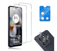 HidWee Compatible avec Motorola Moto G56 5G Protection écran, 2 Pièces Verre Trempé [3D Couverture Complète]+ 2 Pièces Caméra Protecteur, 9H Dureté HD Sans Bulles Anti-rayure Protection Décran