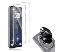 HidWee Compatible avec Nothing Phone 3a Pro 2 Pièces Verre Trempé + 2 Pièces Caméra Arrière Protecteur, 9H Dureté HD sans Bulles Anti-Huile Protection Décran + Caméra Arrière Protecteur