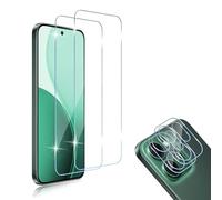 HidWee Compatible avec OPPO Reno 14F/14 FS (4G/5G) 2 Pièces Verre Trempé + 2 Pièces Caméra Arrière Protecteur, 9H Dureté HD sans Bulles Anti-Huile Protection Décran + Caméra Arrière Protecteur