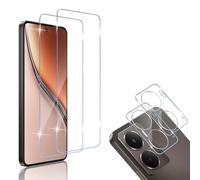 HidWee Compatible avec Realme P3 5G Protection écran, 2 Pièces Verre Trempé [3D Couverture Complète]+ 2 Pièces Caméra Protecteur, 9H Dureté HD Sans Bulles Anti-rayure Protection Décran