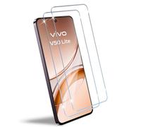 HidWee Compatible avec VIVO V50 Lite 4G / 5G Verre Trempé, 2 Pièces 9H Dureté Protection Écran, Ultra HD, Sans Bulles, Anti-rayure, Film Protection D'écran - Transparent