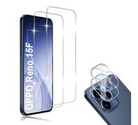 HidWee Protection écran Compatible avec OPPO Reno 15 FS 5G / Reno 15F 5G, 2+2 Pièces Verre Trempé + Caméra Protecteur, 9H Dureté HD Anti-rayure Protection Décran
