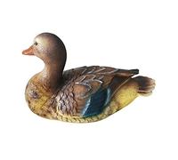 Hidyliu Canard de Décoration en Résine pour Étang et Jardin, Leurre en Plastique Colvert, Décoration de Bassin, Figure Animale, Réplique de Canard de Natation, Leurre pour Pêche, Brown