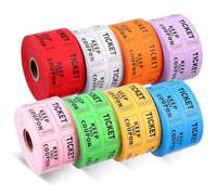 hidyuuoo Tickets de tombola multicolores - 8000 tickets (8 rouleaux doubles de 1000 tickets chacun), numérotés consécutivement 500 rouleaux de tickets pour fête, concert, carnaval et autres événements