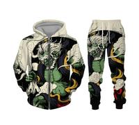 hiegi Dragon Sweat à capuche imprimé 3D avec chemise de sport décontractée et sweat à capuche de jogging deux pièces avec pantalon long, F1, XL