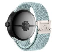 HIEHGN Bracelet de montre en nylon élastique tressé à boucle pour montre connectée Google Pixel Watch 3 45 mm, bleu clair