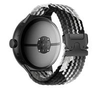 HIEHGN Bracelet de montre en nylon élastique tressé à boucle pour montre connectée Google Pixel Watch 3 45 mm, noir qiao, pour Pixel 3 2 1 41 mm