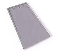 HIEMAL Receveur de douche 70 x 140 cm résine Gris aspect ardoise + bonde incluse - Salle de bain