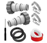 Hiemible Adaptateur De Tuyau De Filtration De Piscine, Adaptateur De Pompe À Piscine 3,2 À 3,8 Cm, Pièce De Rechange Pour Drainage Contre-Lavage Chauffage Fontaine Nageurs Particuliers Et Experts