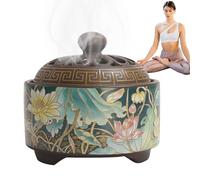 Hiemible Brûleur d'Encens - Support Décoratif pour Encens Coil | Socle en Émail Porcelaine Design Ronde pour Intérieur Extérieur Décoration Maison Méditation Yoga