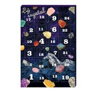 Hiemible Calendrier de l'Avent en Pierres, Pierre de Collection pour 24 Jours de Fête, Collection Festive de Cristaux pour Hommes Événements Femmes Garçons Collectionneurs de Noël Adolescents Fête