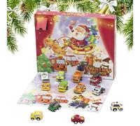 Hiemible Calendrier De L'Avent Véhicules Jouets | 24 Jours 2025 Petites Voitures Et Camions Cadeaux De Fête - Set De Véhicules Avent Pour Tout-Petits | Pour Famille Garçons Filles Adolescent Fils