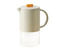 Hiemible Carafe À Jus En Verre - Carafe 1500ml avec Bec Verseur et Poignée | Distributeur Étanche Pour Thé Café Cocktails,Rangement au Réfrigérateur pour Fête et Réception