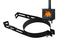 Hiemible Console De Cheminée - Support De Fourneau En Acier Inoxydable - Support Pour Tuyau De Poêle,Pour Maison Cuisine Cabine Mur Plafond Poutre Intérieur Extérieur