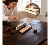 Hiemible Coupeur De Châtaignes,Outil Manuel En Bois - Casse-Noix pour les Noix,Pour L Ouverture Le Craquage Et L Épluchage Des Noix Usage Domestique Cuisine Et Préparation De Collations