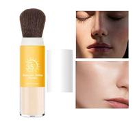 Hiemible Écran Solaire Minéral en Poudre | Poudre Solaire Visage Visage,Contrôle des Brillance Minérale Finition Matifiante Texture Respirante Format Voyage Transparent pour Plage et Sous Maquillage