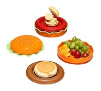 Hiemible Ensemble d'Assiettes - Assiette à Burger Mini - Pour Sauces Apéritifs Service Dîner Condiments et Adultes BBQ Cuisine Convivial