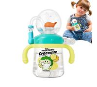 Hiemible Gourde Avec Baleine Qui Gicle - Mignon Gourde 300ml avec Paille Baleine,Gobelet Anti-Fuites pour Bébé Voyage Extérieur Route Crèche Maison Maternelle Filles Garçons,Préscolaire Route Journée