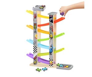 Hiemible Jouet Piste De Voitures,avec Parking À 7 Niveaux Jeux Éducatifs - Ensemble De Course Rampe De Voitures pour,pour Garçons Filles Maison École Maternelle Classe Jardin Cour Anniversaire