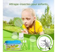 Hiemible Kit D'Attrape-Mouches - Kit de Chasse aux Mouches pour,Cage Transparente avec Piège À Loupe pour Exploration Éducative en Plein Air Plage Camping École À La Maison Jardinage Et Activités De