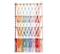 Hiemible Organisateur de Porte,Rangement Bohème À 3 Niveaux Derrière La Porte | Rangement Jouets Chambre Coin Jeu Salle de Jeu Chevet Nurserie
