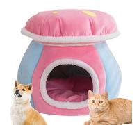 Hiemible Panier Couvert pour Chat | Niche pour Chien d'hiver en Forme De Champignon,Lit Douillet Et Confortable pour Chat | pour Chiot et Animal, Intérieur, Salon, Chambre, Balcon, Appartement