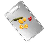 Hiemible Planches à Découper en Titane pour Cuisine - Planche De Cuisson En Métal Sécurisée Pour Découpe | Ustensile de Cuisine Anti-Adhésive Double Face pour Préparation des Repas | Camping Maison