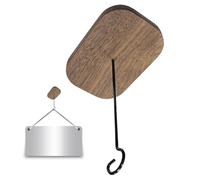 Hiemible Porte-carillon | Crochets Muraux | Suspension Adhésive Rustique pour Lanterne de Balcon Mangeoire Oiseaux Carillon Vent Terrasse Jardin Extérieur