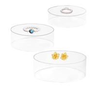 Hiemible Socles de Présentation en Acrylique, Présentoir Transparent pour Boissons, Lot de 3 Étagères de Table pour Décor Maison Pâtisserie Événement Musée Fleurs Buffet Vente au Détail