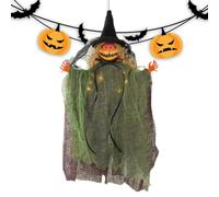 Hiemible Sorcière Volante d'halloween Figurine Accessoire pour Horreur | Petite Décoration de Sorcière, Ornement d'Arbre d'Halloween Convient pour les carnavals, jardins et patios