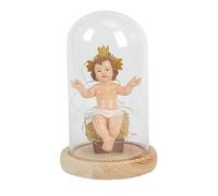 Hiemible Statuette Mini De l'enfant Jésus, Figurine Religieuse Lumineuse avec Éclairage, Pièce de Collection Chrétienne pour Crèche Décoration Église Bureau Fêtes Croyants Noël