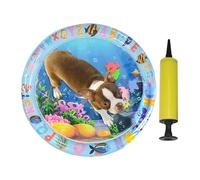 Hiemible Tapis Sensoriel à Eau pour Chat - Tapis d'eau Épais Rempli d'eau pour Chats | avec Pompe Gonflable PVC Anti-Fuide Rafraichissant pour Chiens et Chats,pour Jeu d'animaux de Compagnie