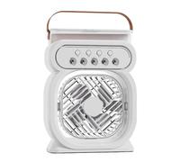 Hiemible Ventilateur Portable - Ventilateur de Bureau Personnel à Brumisation - 3 Vitesses Humidificateur avec Veilleuse LED Douce pour Intérieur Camping Plage Voyage Été