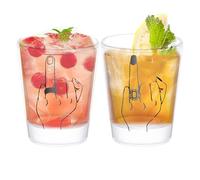 Hiemible Verres ée Et,Couple Nouveau é Design Bague Doigt - Récipient Whiskey Collection Pour Rassemblement Familial,Restaurant Fête