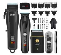 HIENA PRO Tondeuse à cheveux pour homme, sans fil, tondeuse à barbe, rasoir à lames, tondeuse à nez, kit complet de rasage et de coupe de cheveux électrique
