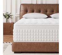 Hieptos Matelas 140x190 cm, Épaisseur 28cm, 9 Zones de Confort, Matelas à Ressorts EnsachéS et à MéMoire de Forme, Hybride Matelas,H3 H4 Moyenne Ferme, Doux pour La Peau et Respirant
