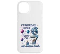 Hier J’avais 6 Ans Aujourd’Hui J’en AI 7 Six Seven Bruh Mème Coque pour iPhone 14 Plus