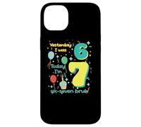 Hier J’avais 6 Ans Aujourd’Hui J’en AI 7 Six Seven Bruh Mème Coque pour iPhone 14 Plus